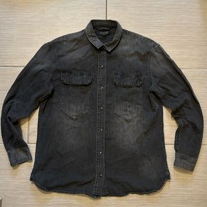 All Saints Black denim shirt, lightly worn.